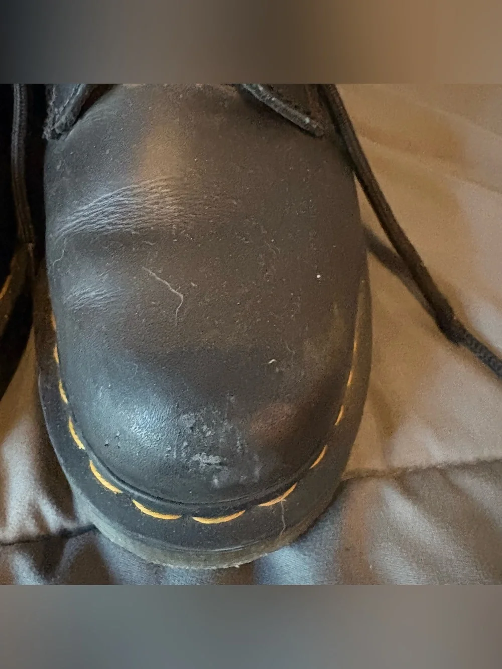 Padded Black Leather Dr. Marten Boots